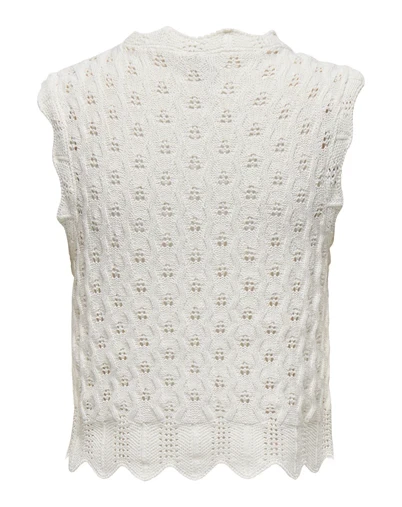Only - ONLLuna O-Neck Tank Strik - Cloud Dancer